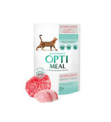 Optimeal Yetişkin Dana Etli-Hindi Soslu Yaş Kedi Maması 85 gr