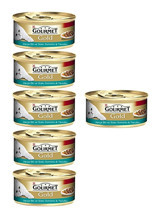 Purina Gourmet Gold Yetişkin Somon-Tavuk Parça Etli-Soslu Yaş Kedi Maması 6x85 gr