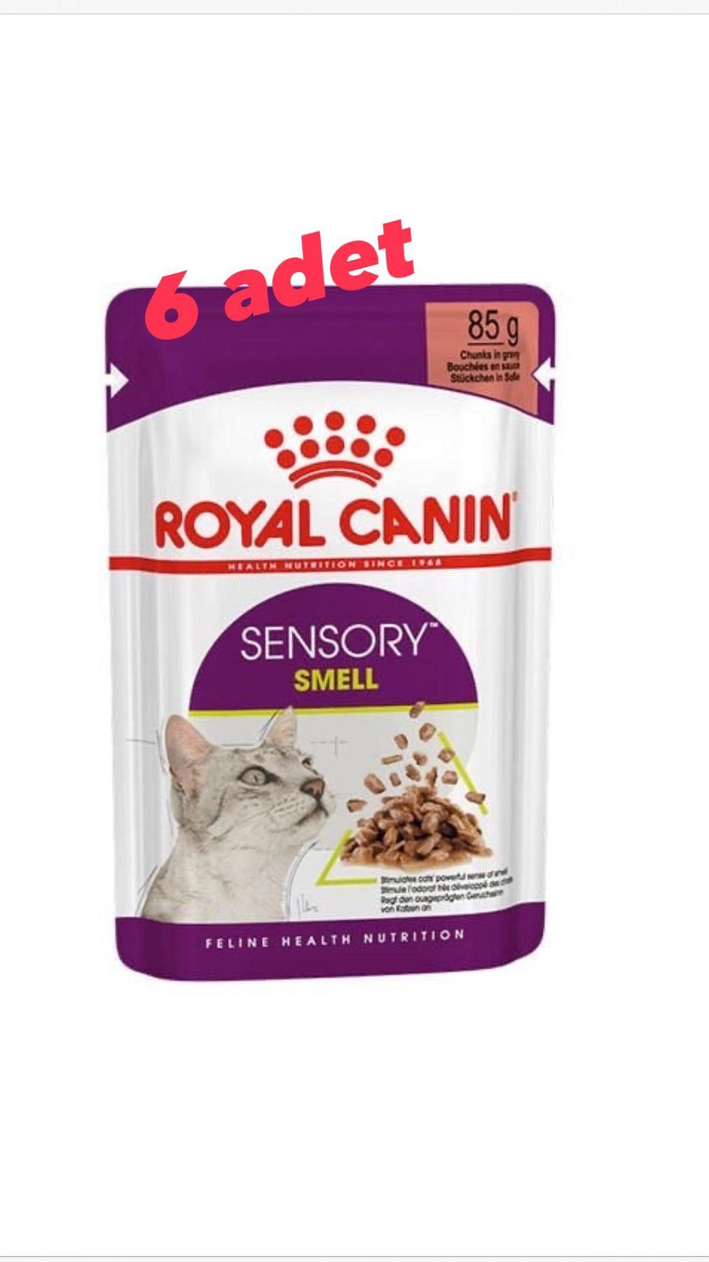 Royal Canin Sensory Smell Yetişkin Etli Parça Etli-Soslu Yaş Kedi Maması 6x85 gr