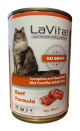 La Vital Yetişkin Sığır Etli Yaş Kedi Maması 400 gr