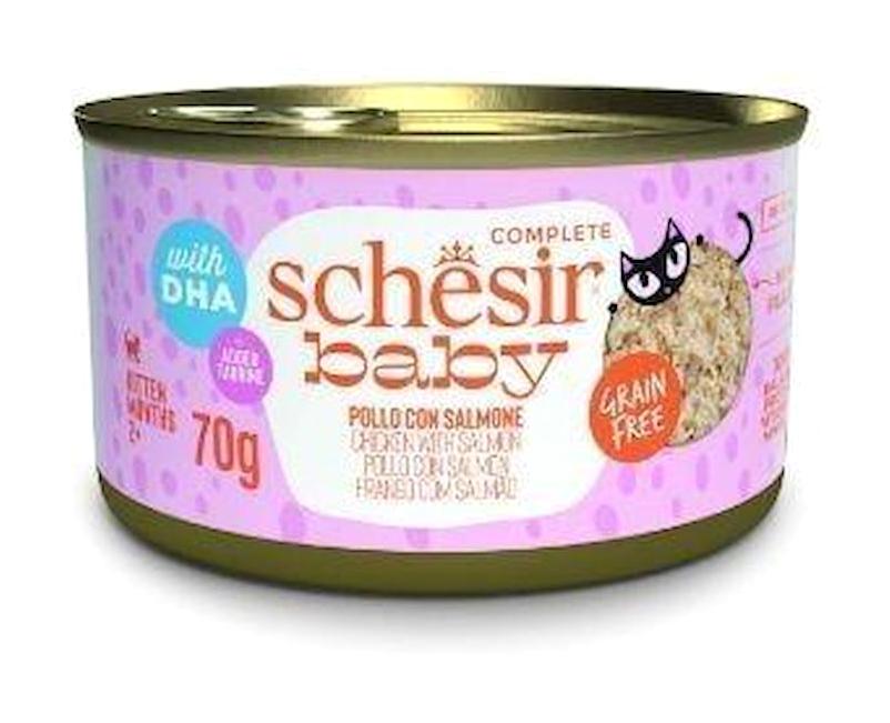 Schesir Yavru Somon-Tavuk Yaş Kedi Maması 70 gr