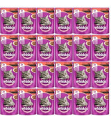 Whiskas Pouch Yetişkin Sığır Etli Parça Etli-Soslu Yaş Kedi Maması 24x85 gr