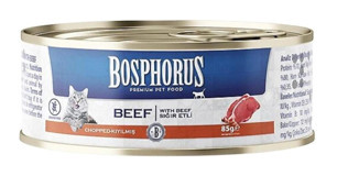 Bosphorus Yetişkin Sığır Etli Kıyılmış Yaş Kedi Maması 85 gr