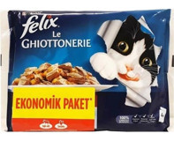Felix Yetişkin Sığır Etli-Tavuk Parça Etli Yaş Kedi Maması 48x85 gr