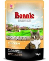 Bonnie Pouch Yetişkin Tavuklu Yaş Kedi Maması 100 gr