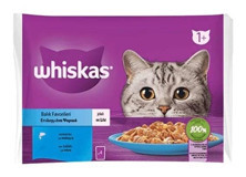 Whiskas Pure Delight Yetişkin Somon-Ton Balığı Jöleli-Parça Etli Yaş Kedi Maması 4x85 gr