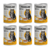 Foodline Yetişkin Tavuklu Parça Etli-Soslu Yaş Kedi Maması 6x400 gr