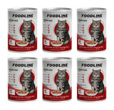 Foodline Yetişkin Biftek Parça Etli-Soslu Yaş Kedi Maması 6x400 gr