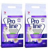 Pro Line Lavanta Kokulu Topaklanan İnce Taneli Bentonit Kedi Kumu 2x10 lt
