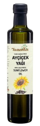 Tazemiz Soğuk Sıkım Ayçiçek Yağı 500 ML