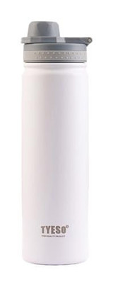 Tyeso Racket Paslanmaz Çelik 750 ml Outdoor Termos Beyaz