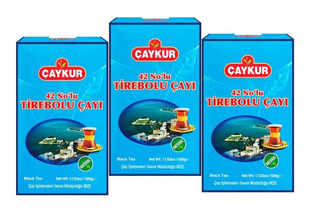Çaykur 42 Nolu Tirebolu Yaprak Dökme Çay 3x500 gr