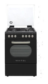 Vestel SF 8400 DG 66 lt Ocaklı Analog Retro Solo Fırın Siyah