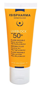 Isıspharma Uveblock Invisible Fluid 50 Faktör İçin Nemlendirici Suya Dayanıklı Yüz ve Vücut Güneş Kremi 40 ml