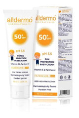 Alldermo 50 Faktör İçin Nemlendirici Yağsız Suya Dayanıklı Yüz ve Vücut Güneş Kremi 75 ml