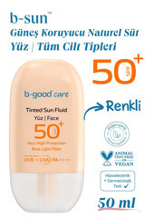 B-Good Care Renkli 50 Faktör İçin Leke Karşıtı Nemlendirici Yaşlanma Karşıtı Suya Dayanıklı Yüz Güneş Kremi 50 ml