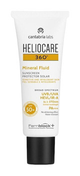 Heliocare 360 Mineral Fluid 50 Faktör İçin Nemlendirici Suya Dayanıklı Yüz ve Vücut Güneş Kremi 50 ml