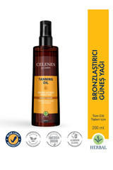 Celenes Herbal Bitkisel Vücut İçin Bronzlaştırıcı Yağ 200 ml