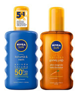 Nıvea Sun E Vitamini - Havuç Yoğun 6 Faktör Vücut İçin Bronzlaştırıcı Yağ 200 + 200 ml