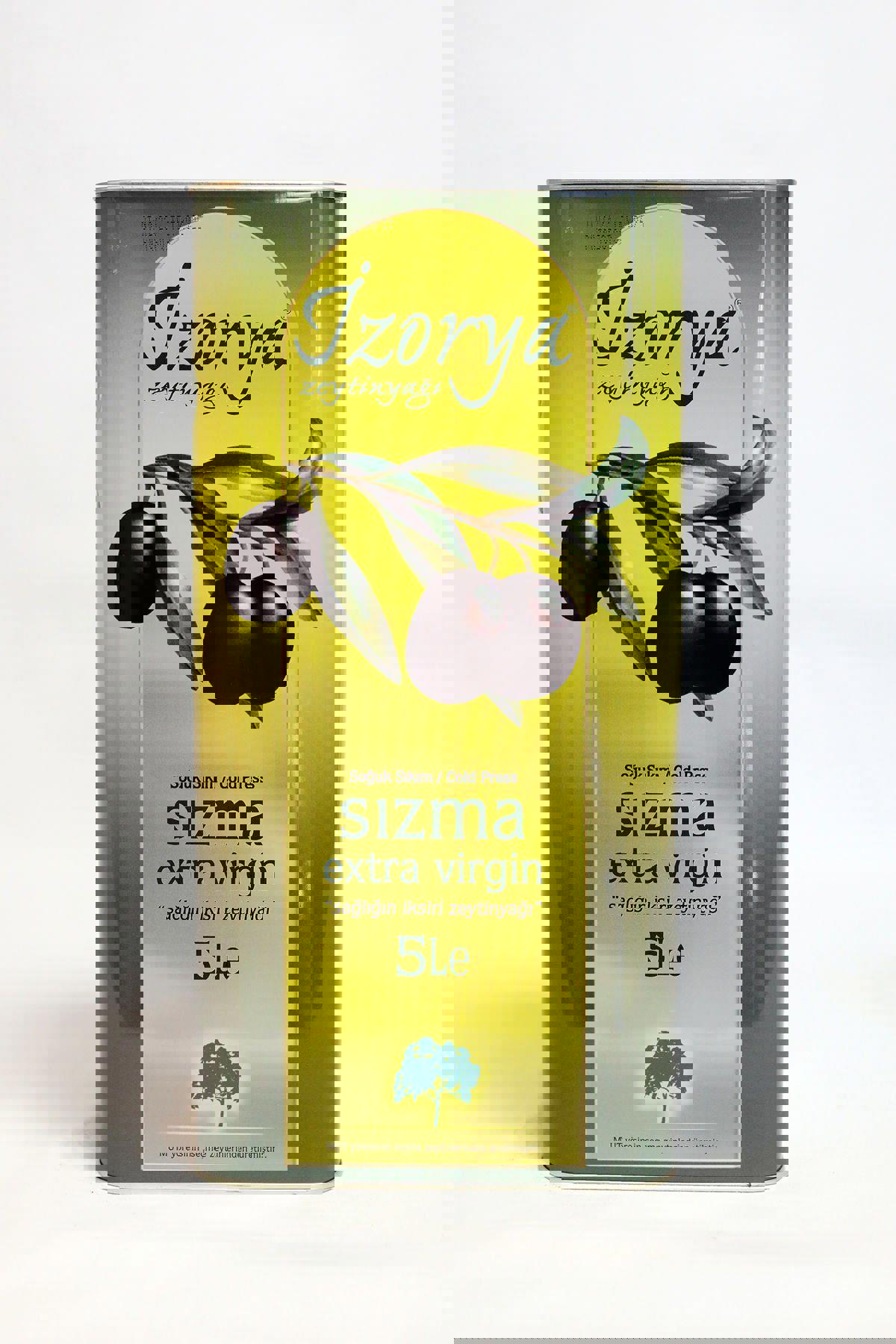 İzorya Naturel Soğuk Sıkım Teneke Sızma Zeytinyağı 5 lt