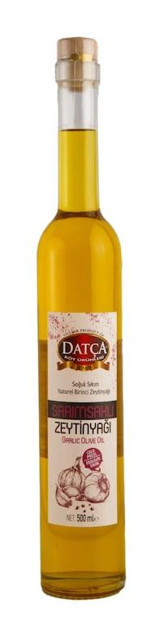 Datça Sarımsaklı Soğuk Sıkım Cam Sızma Zeytinyağı 500 ml