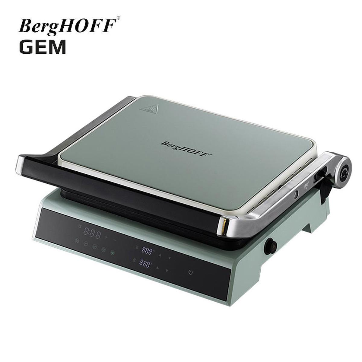 Berghoff Gem 4 Dilim Yanmaz Yapışmaz Kaplama Çıkartılabilir Plaka Yeşil Izgara Tost Makinesi
