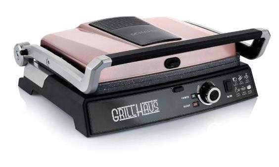 Schafer Grill Haus 6 Dilim Teflon Çıkartılabilir Plaka Rose Gold Izgara Tost Makinesi