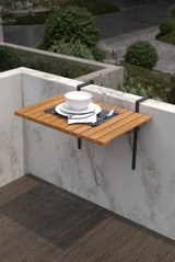 Retodesign Katlanabilir Dikdörtgen Plastik 40x60 cm Kahverengi Kamp Masası