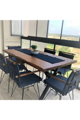 Ufuk Mobilya Dikdörtgen Ahşap 90x180 cm Kahverengi Kamp Masası