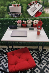 Yüceerhome Katlanabilir Dikdörtgen Plastik 75x80 cm Beyaz Kamp Masası