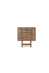 Barışahşap Katlanabilir Kare Ahşap 60x60 cm Kahverengi Kamp Masası