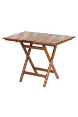 Bahçeme Katlanabilir Dikdörtgen Ahşap 60x100 cm Kahverengi Kamp Masası