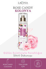 Lacinia Gül - Şeker Cam Şişe Sprey Kolonya 150 ml
