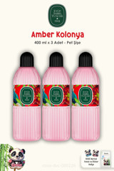 Eyüp Sabri Tuncer Amber Cam Şişe Kolonya 3x400 ml