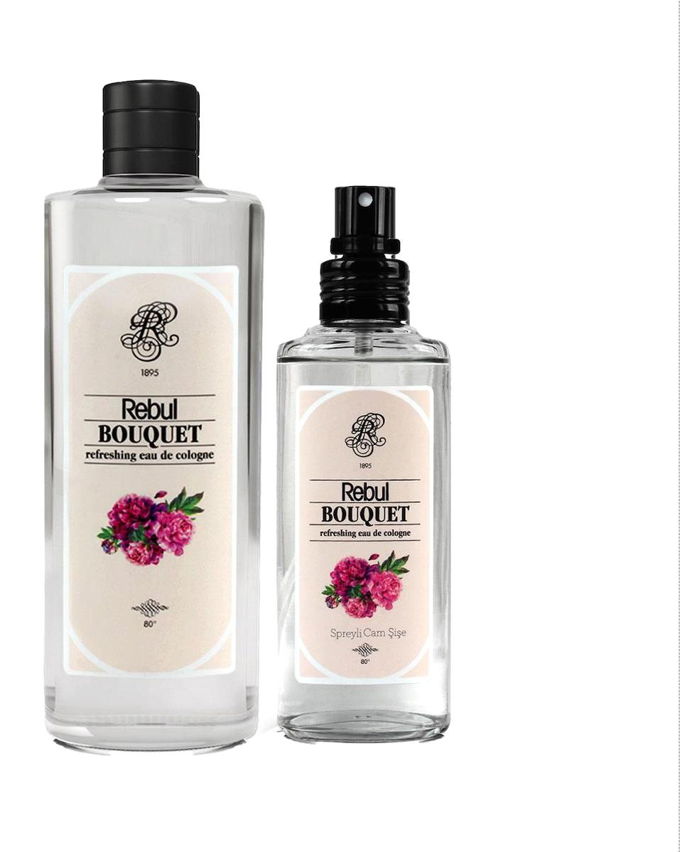 Rebul Bouquet Cam Şişe Sprey Kolonya 250 ml + 100 ml