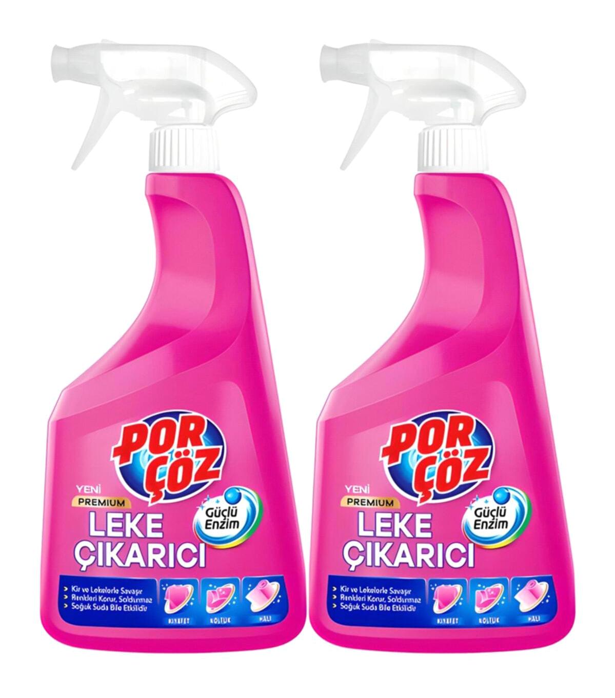 Porçöz Premium Leke Çıkarıcı Sıvı Sprey Leke Çıkarıcı 2 x 750 ml
