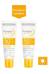 Bioderma Photoderm Aquafluide Invisible Renksiz 50 Faktör Tüm Ciltler İçin Yüz Güneş Kremi 2x40 ml