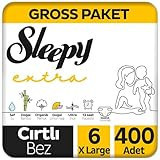 Sleepy Extra Günlük Aktivite Gross XL Beden Organik Cırtlı Bebek Bezi 400 Adet