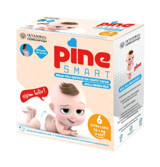 Pine Smart Akıllı 6 Numara Organik Cırtlı Bebek Bezi 16 Adet