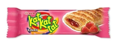 Ülker Kat Kat Tat Çilekli Rulo Gofret 24x28 gr