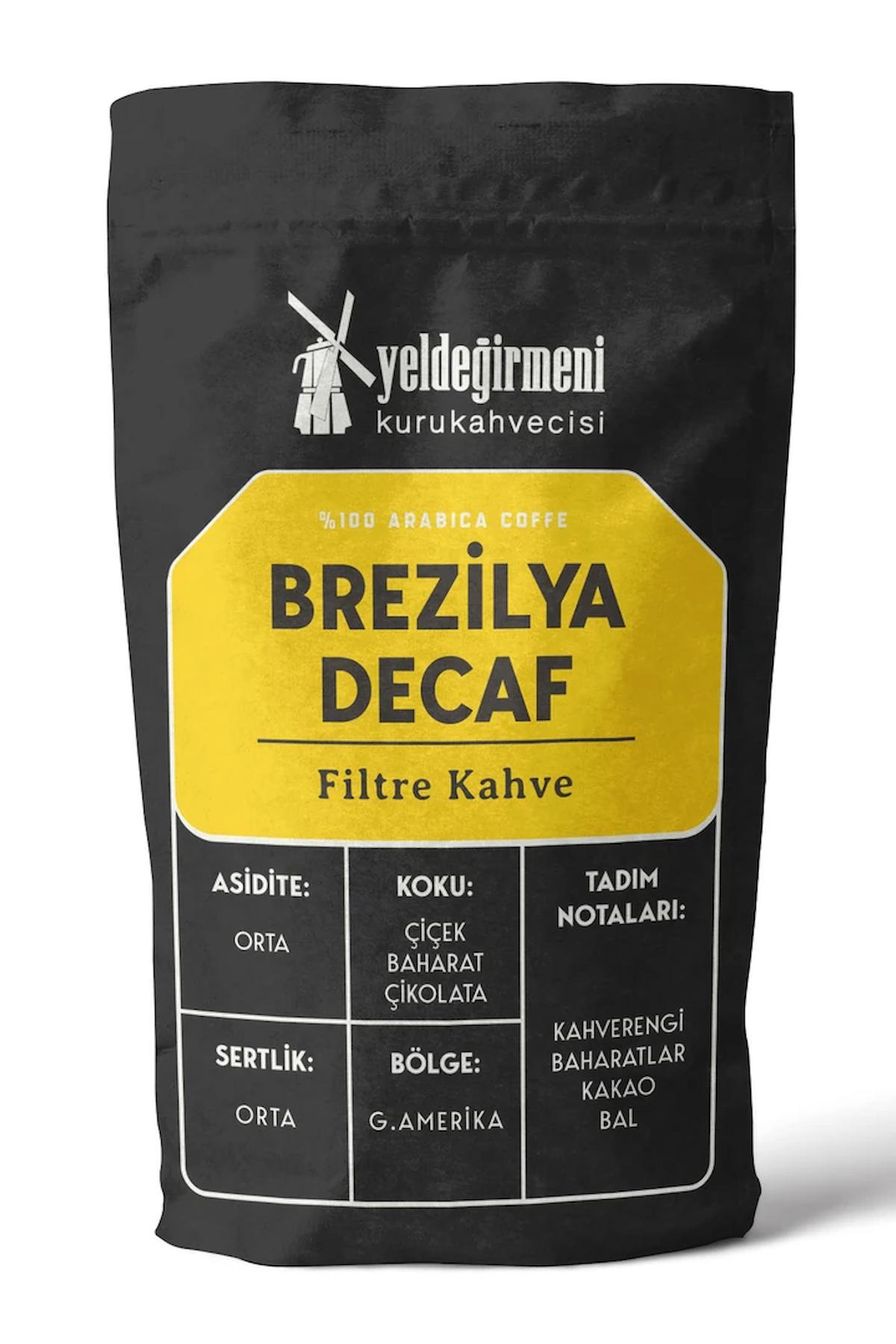 Yeldeğirmeni Kurukahvecisi Brezilya Decaf Baharat Aromalı Arabica Çekirdek Filtre Kahve 1 kg
