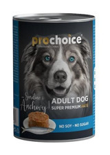Prochoice Hamsili - Sardalyalı Kıyılmış Yaş Köpek Maması 400 gr Tekli
