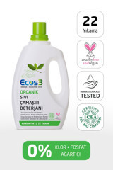 Ecos3 Vegan Konsantre 22 Yıkama Tüm Renkler İçin Sıvı Deterjan 750 ml