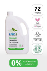 Ecos3 Vegan Konsantre 72 Yıkama Tüm Renkler İçin Sıvı Deterjan 2.5 lt