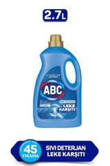 Abc Leke Karşıtı 45 Yıkama Beyazlar ve Renkliler İçin Sıvı Deterjan 2.7 lt