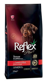 Reflex Plus Plus Kuzu Etli Pirinçli Orta Irk Yavru Köpek Maması 15 Kg