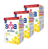 Sma Optipro Laktozlu Tahılsız Probiyotikli 1 Numara Bebek Sütü 3x1.2 kg