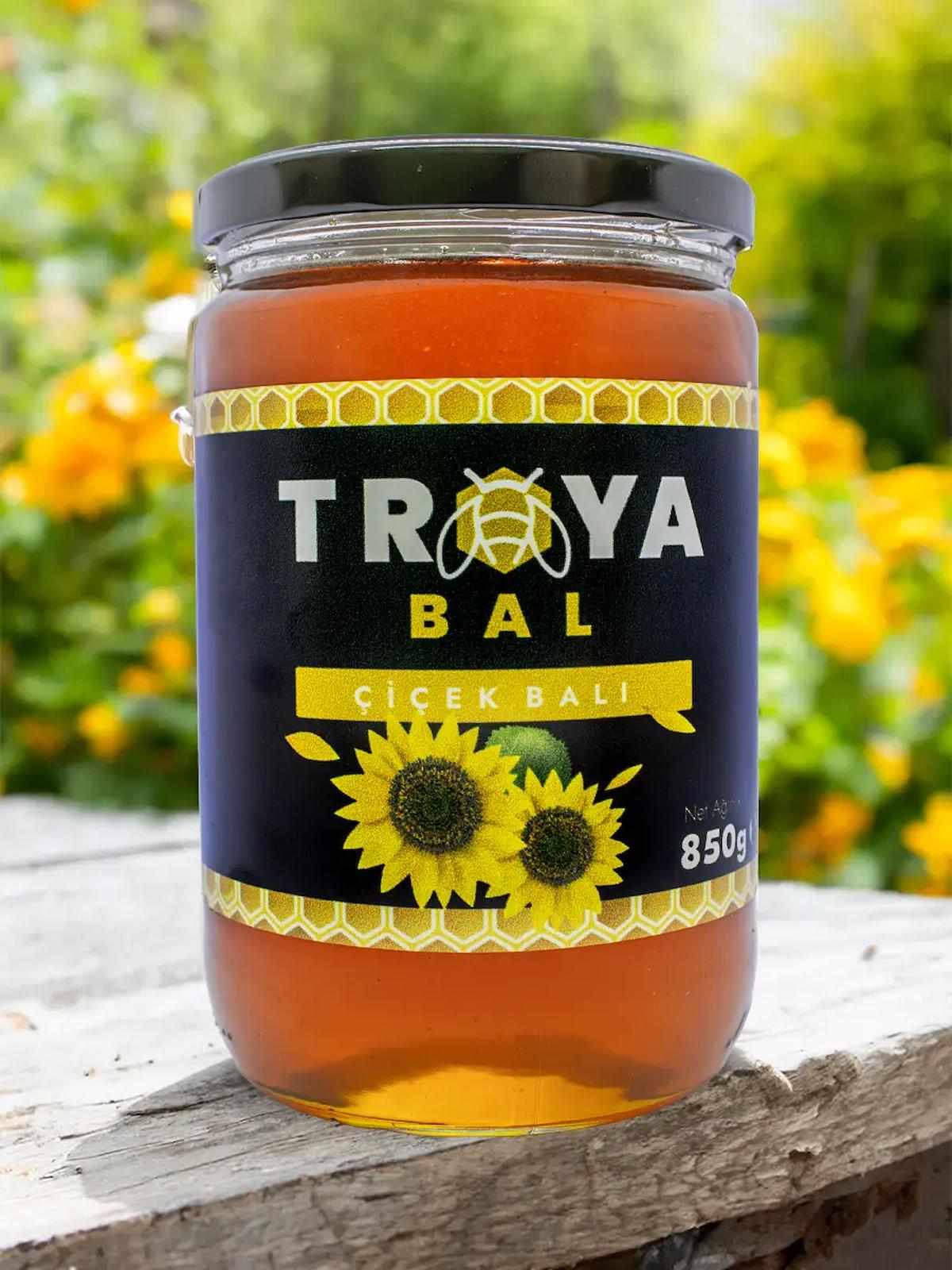 Troya Organik Süzme Çiçek Balı 850 gr
