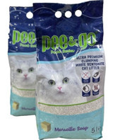 Pee&go Marsilya Sabun Kokulu Topaklanan İnce Taneli Bentonit Kedi Kumu 2x5 lt
