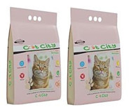 Cat City Bebek Pudrası Kokulu Topaklanan İnce Taneli Bentonit Kedi Kumu 2x10 lt